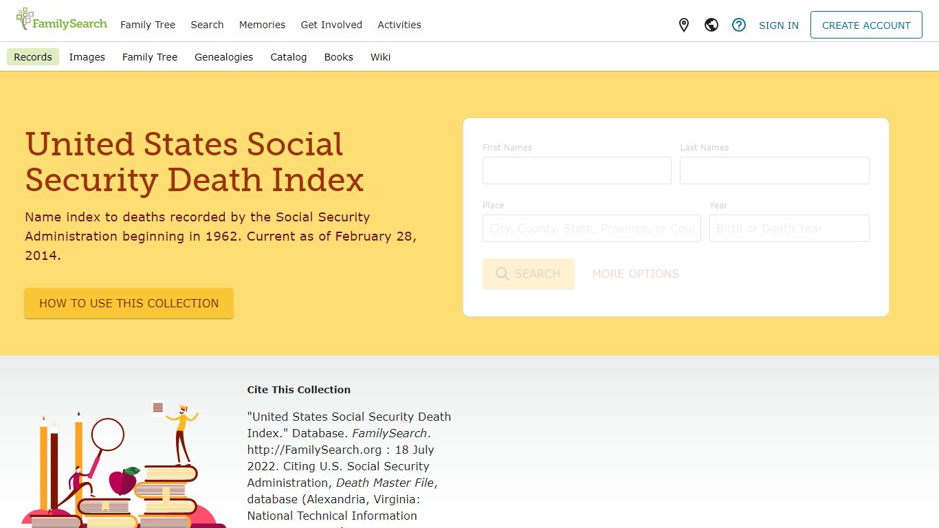 United States Social Security Death Index • FamilySearch